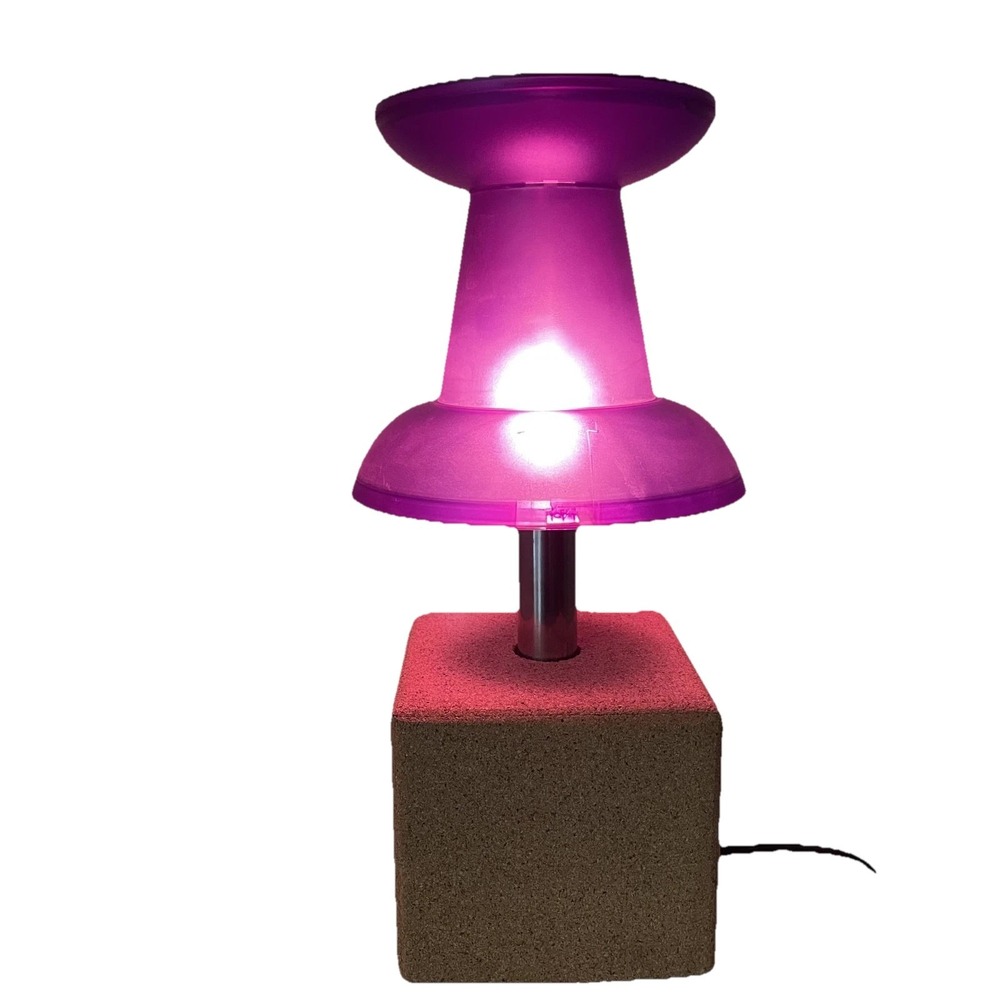 Visual Gram Purple Push Pin Thumbtack Office Table Lamp Justin Cheung Rare Color